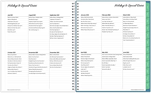 Blue Sky 2021-2022 Academic Year Teachers Weekly & Monthly Lesson Planner, 8.5" x 11", Flexible Cover, Wirebound, Ditsy Dapple Light (132002) - Image 5